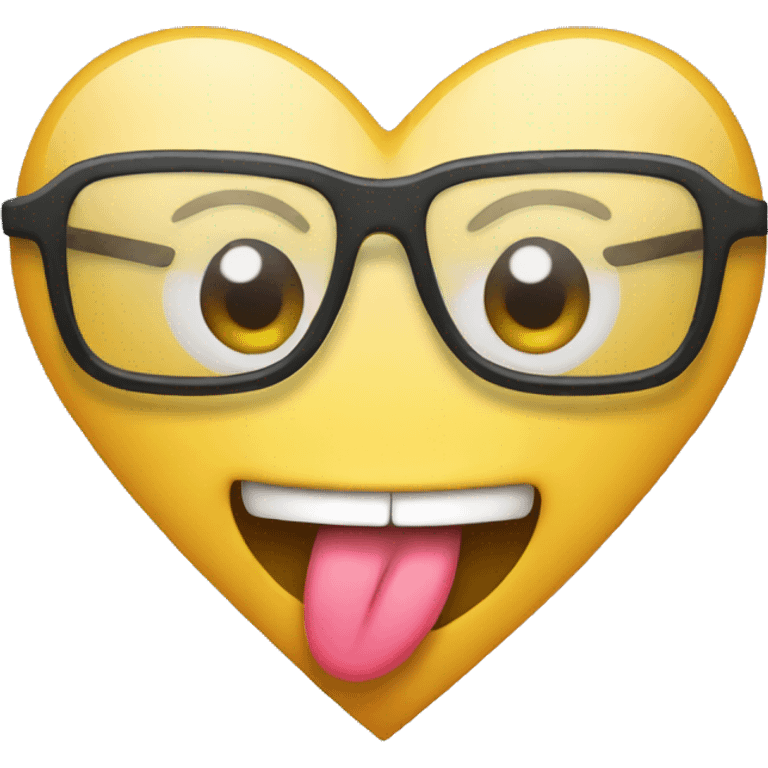 Heart with glasses  emoji