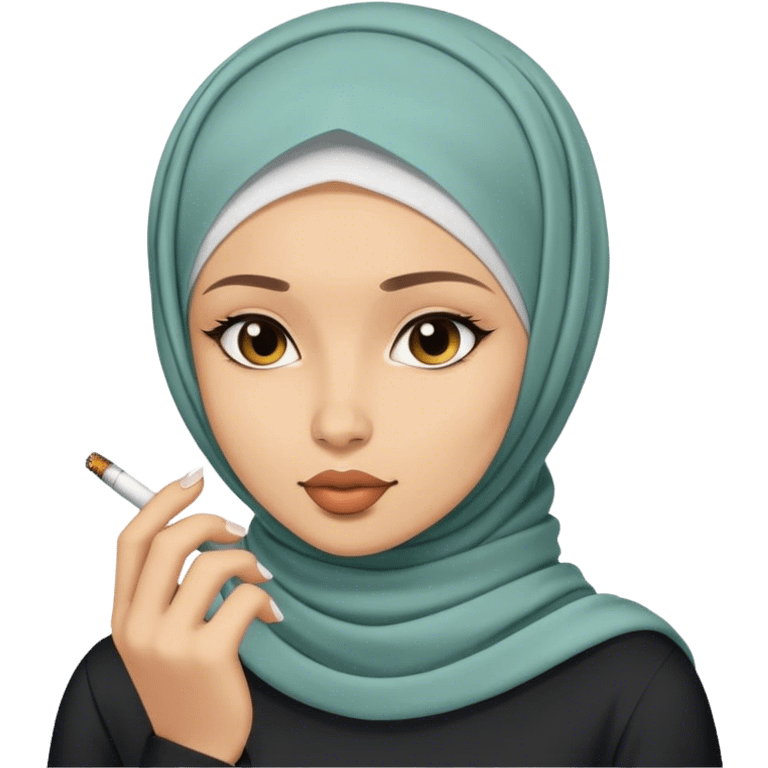 Girl smoking in hijab  emoji