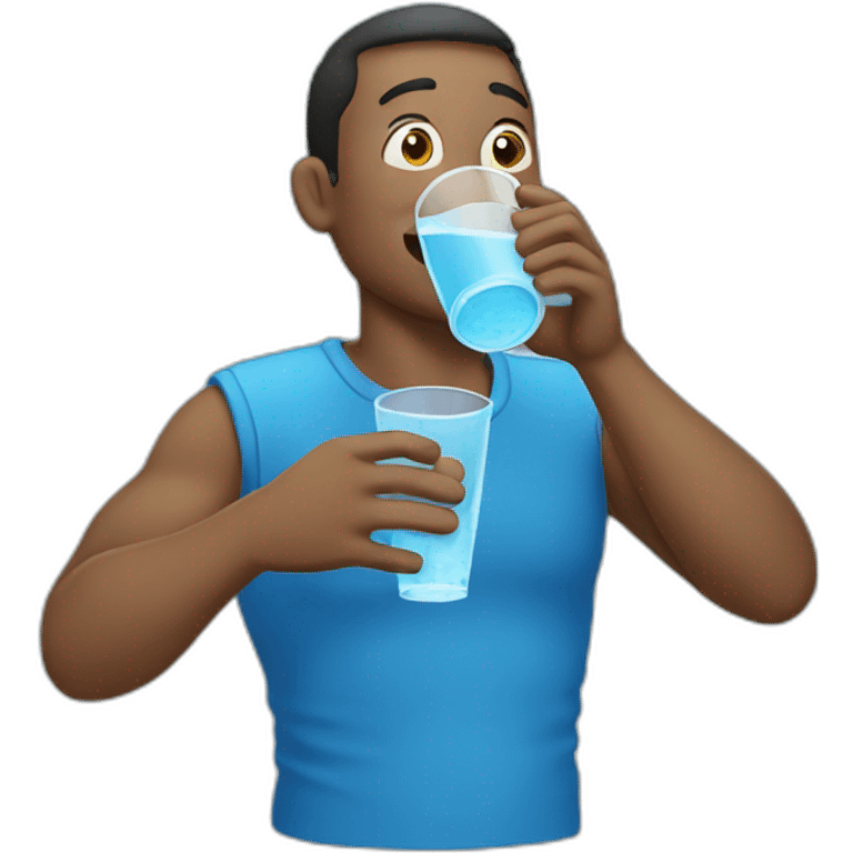 Man drinking water from ocean emoji