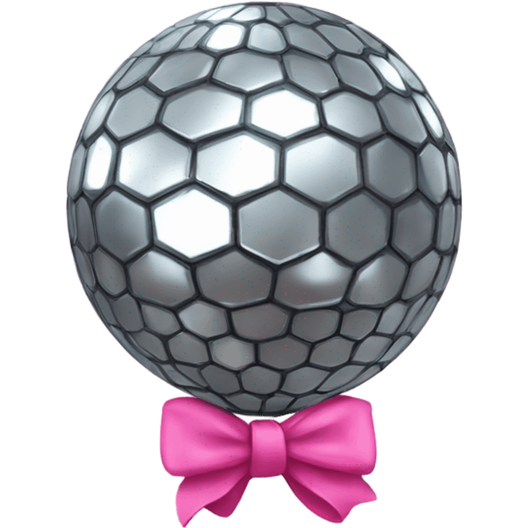 disco ball with pink bow emoji