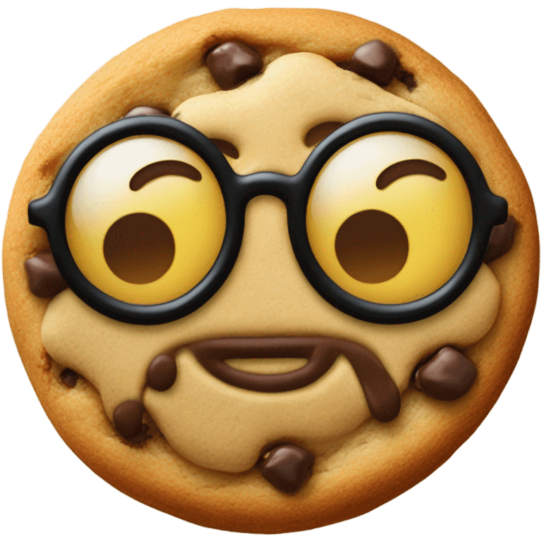 nerdy cookie emoji