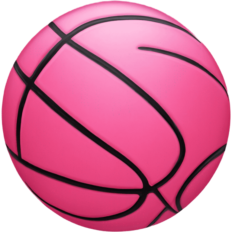 Pink basketball emoji