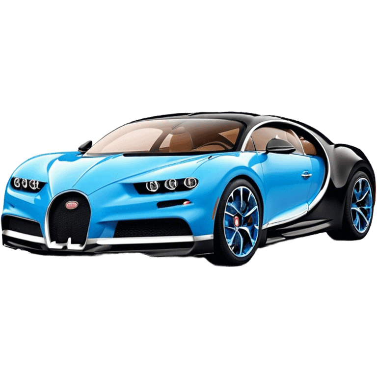 Bugatti Chiron - Bugatti (Model Year: 2022) (Iconic colour: Blue and black) emoji