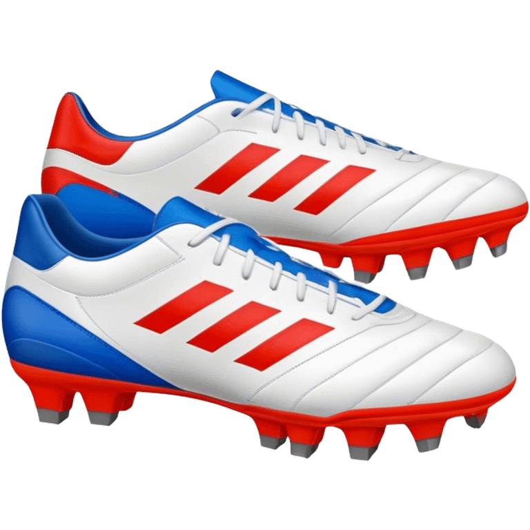 Cinematic Realistic image of a pair of soccer boots featuring finely detailed synthetic and leather textures, vibrant accents and dynamic design elements, illuminated by bright, field-side lighting that captures their sporty essence emoji