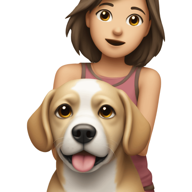 Dog head on girl body emoji