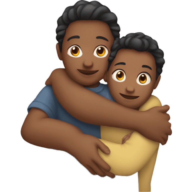 A mom hugging her son emoji