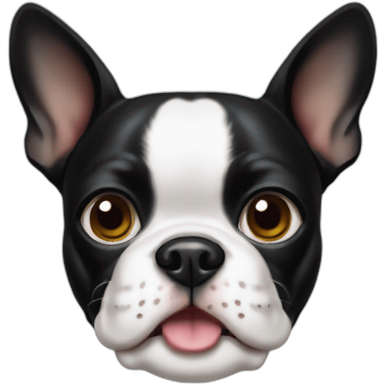 Boston terrier face emoji