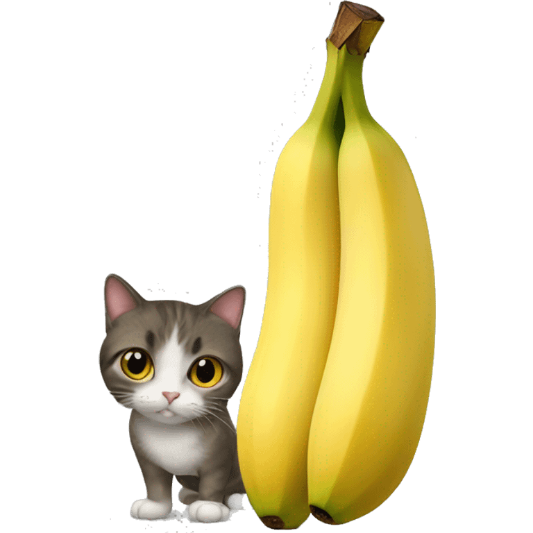 a banana with a cat emoji