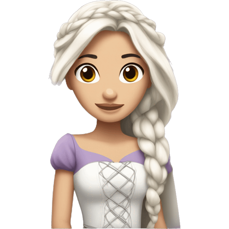 Disney Princess tangled white with black hair emoji