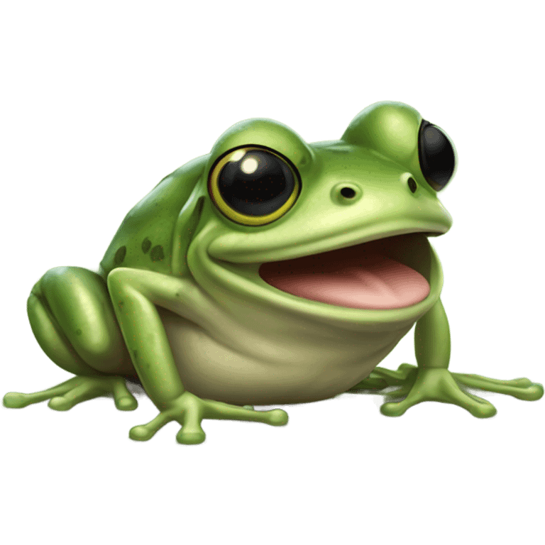 frog eating  emoji