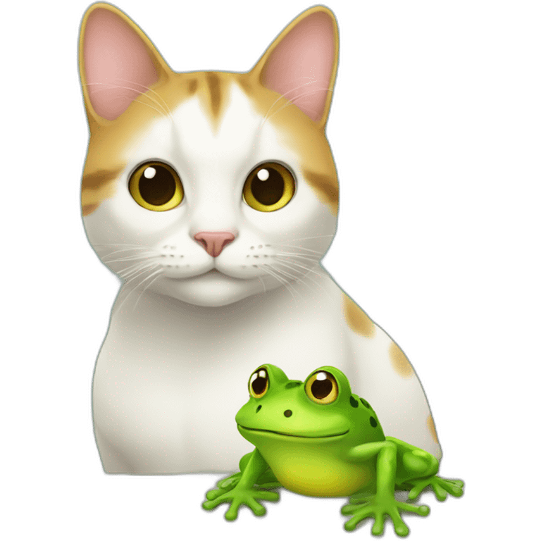 Cat and frog emoji