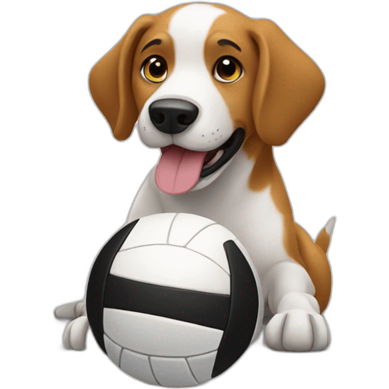 dog-setting-volleyball emoji