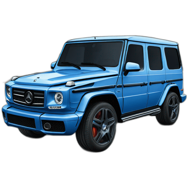 china blue g wagon with black monobloc wheels emoji