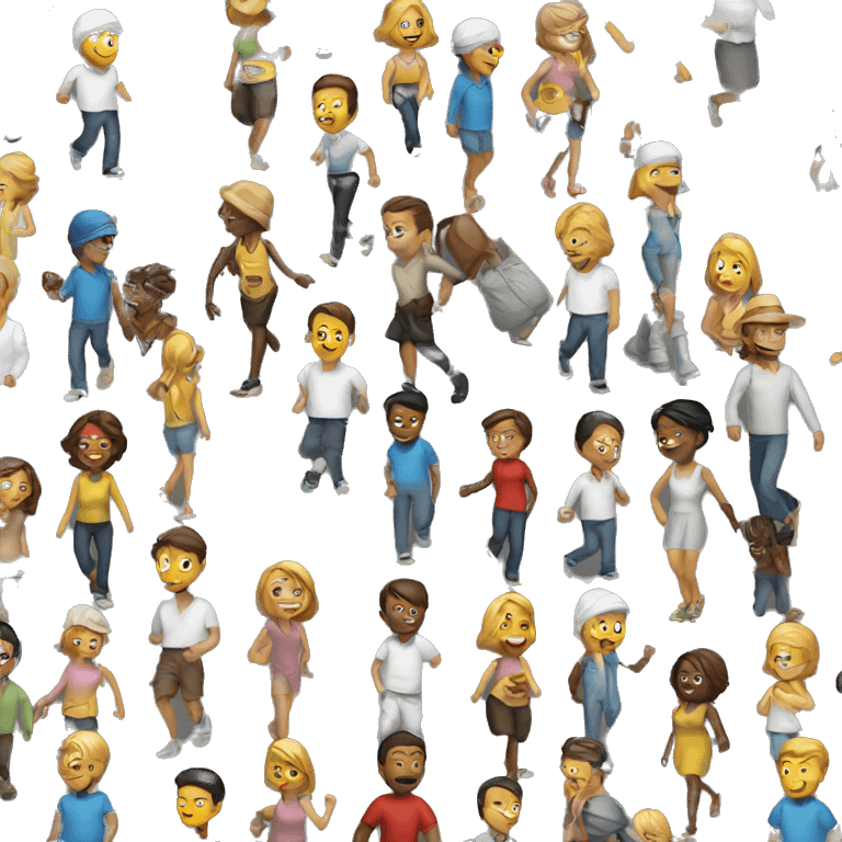 people walking street emoji