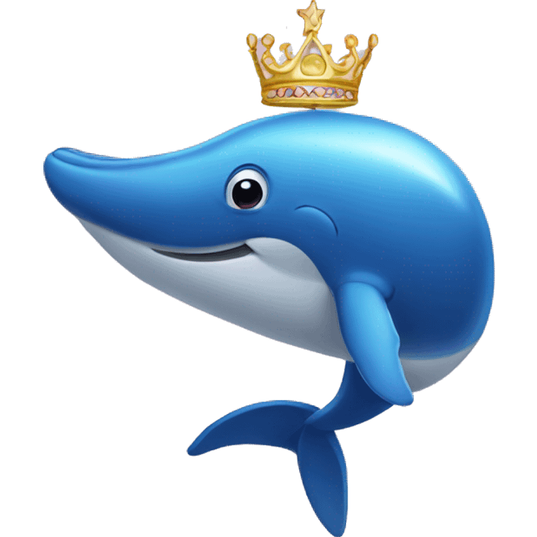 whale in tiara emoji