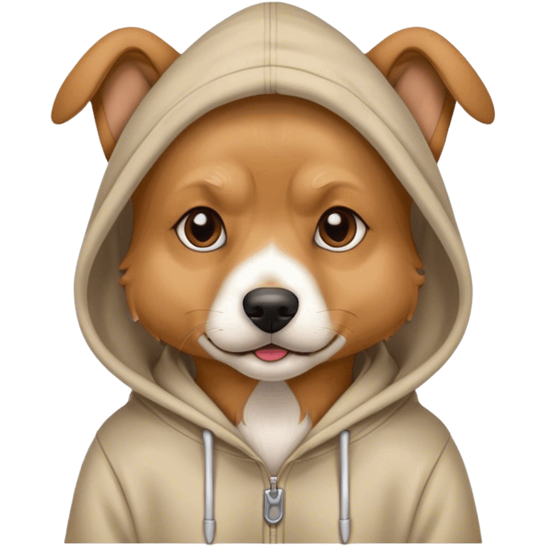 dog wearing a hoodie emoji