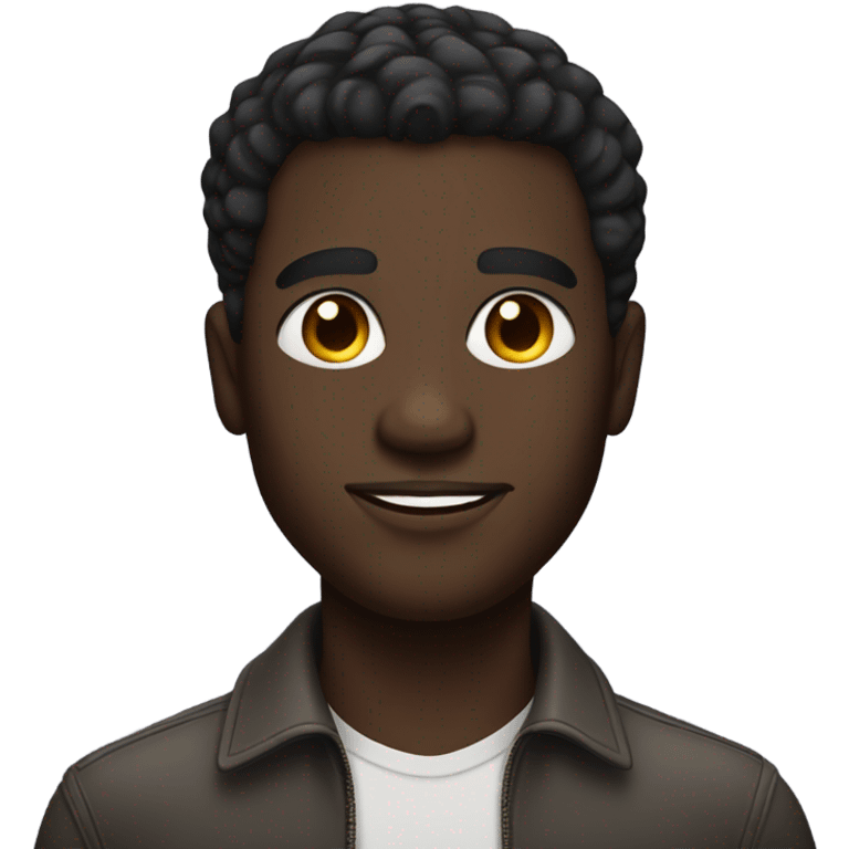 portrait of a dark-skinned male emoji