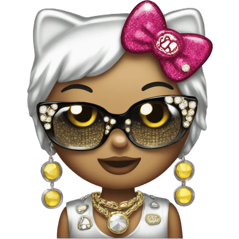 Hello kitty bling bling emoji