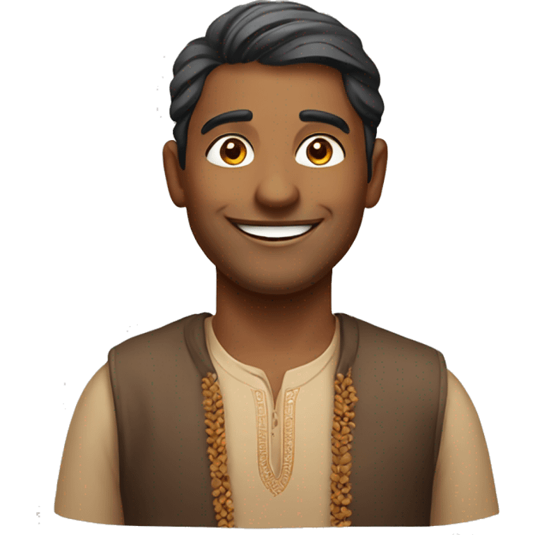 Smiling Indian man emoji