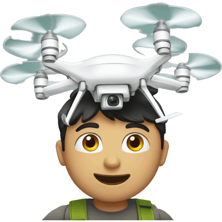 Chico con un drone emoji