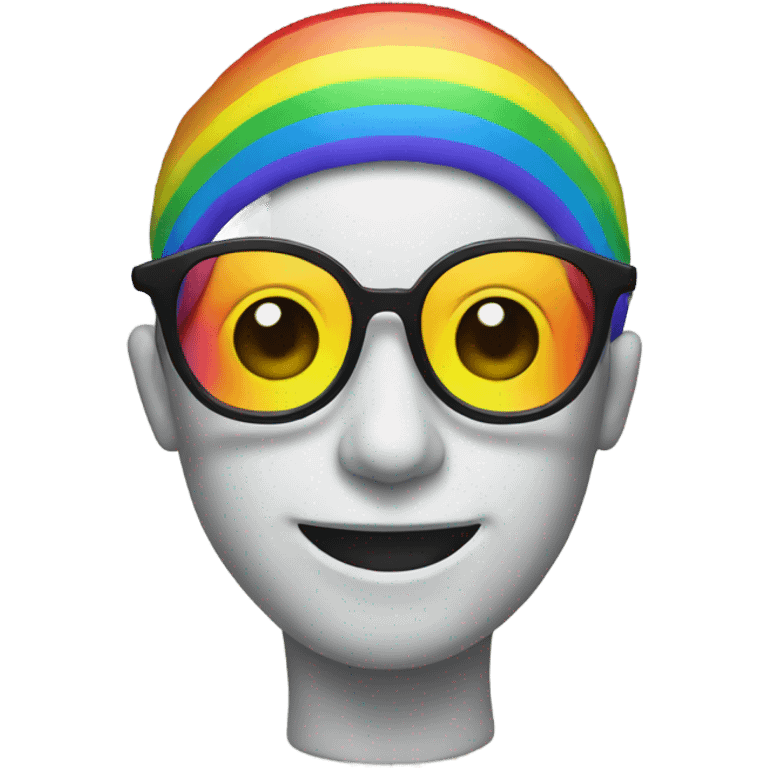 rainbow with glasses  emoji