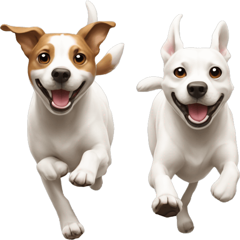 two running dogs emoji