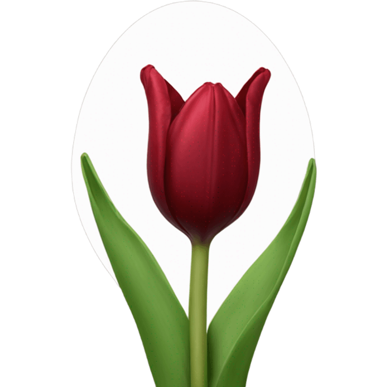 Dark red tulip emoji