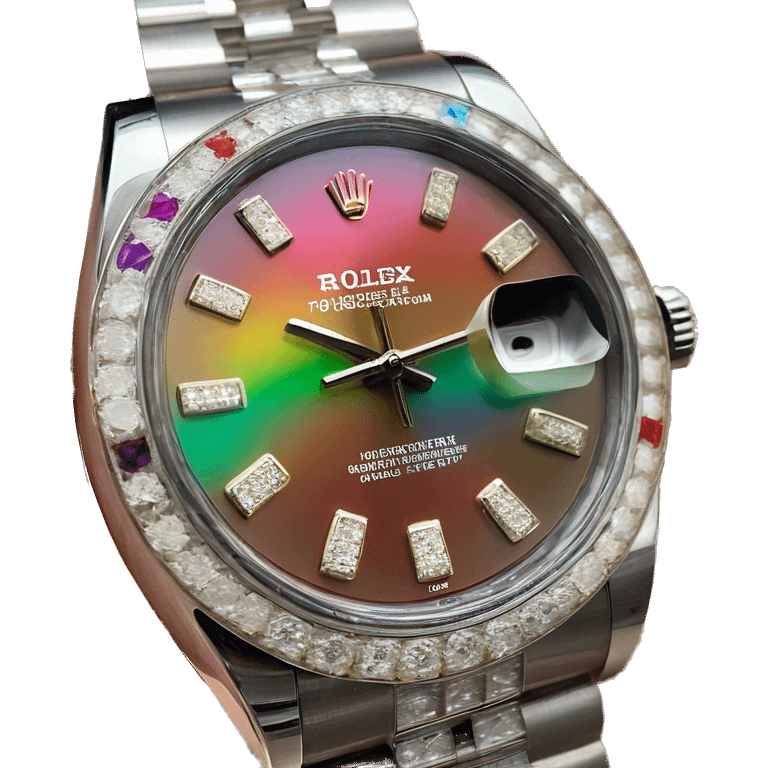 Rolex datejust Rainbow Zifferblatt emoji