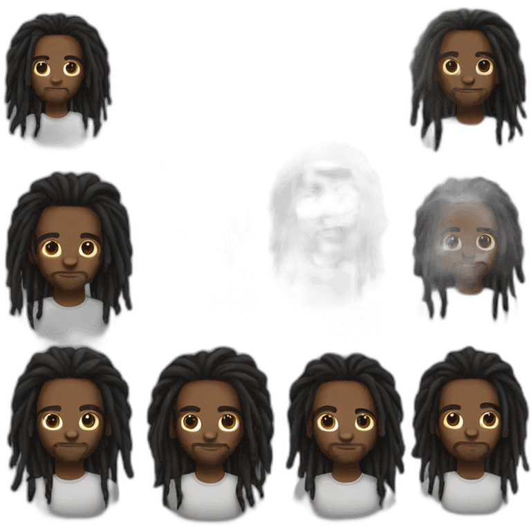 A black man with dreadlocks emoji