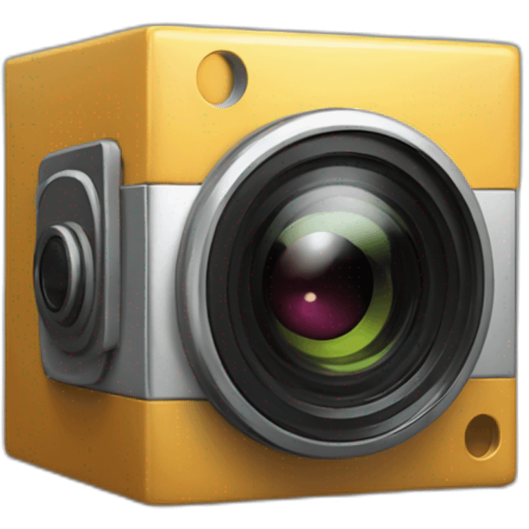 camera dans un cube emoji