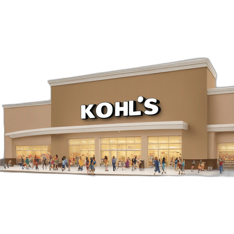 kohl's department store with customers emoji