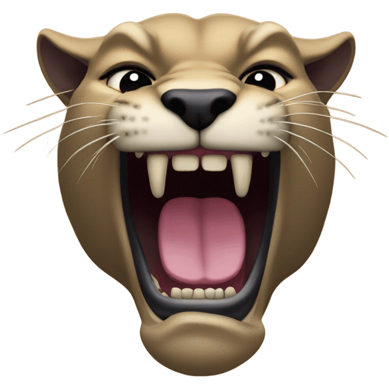 Panther growling emoji