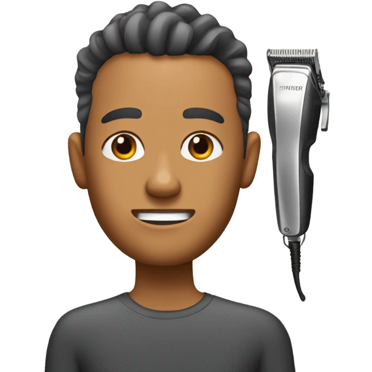 Hair clippers tan skin emoji