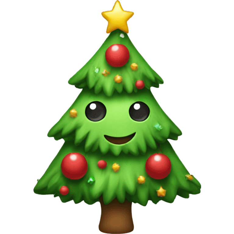 Cute Christmas tree emoji