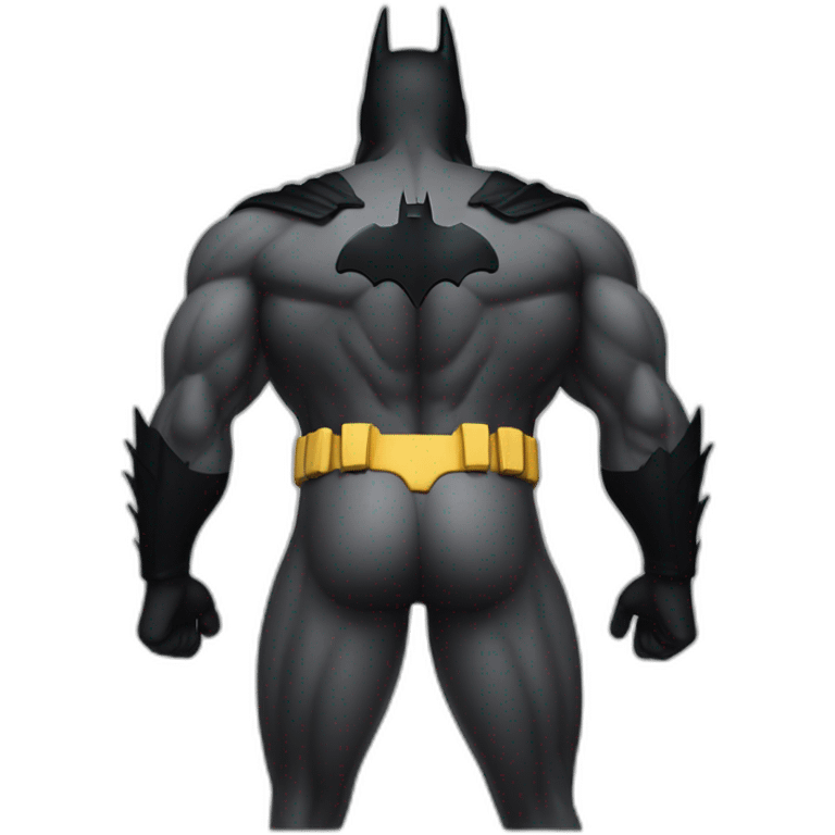 Very developed Batman glutes from back emoji