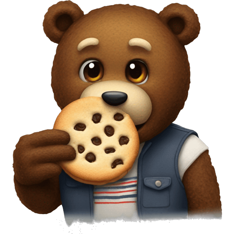 Freddy fazebear eating a cookie emoji