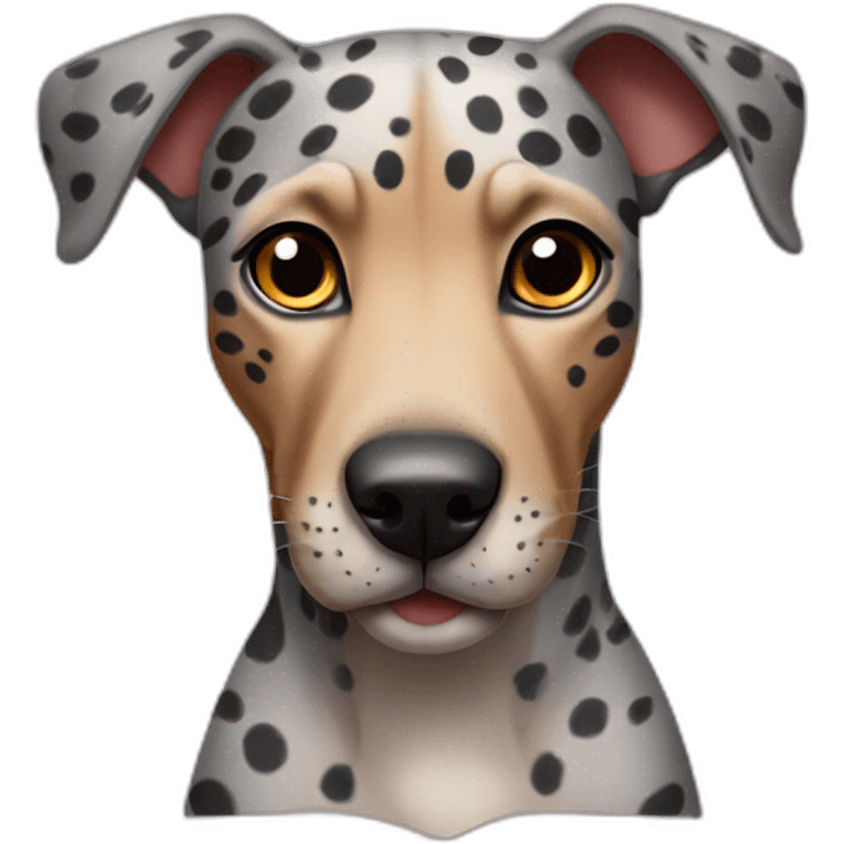 Louisiana leopard spotted Catahoula hound emoji