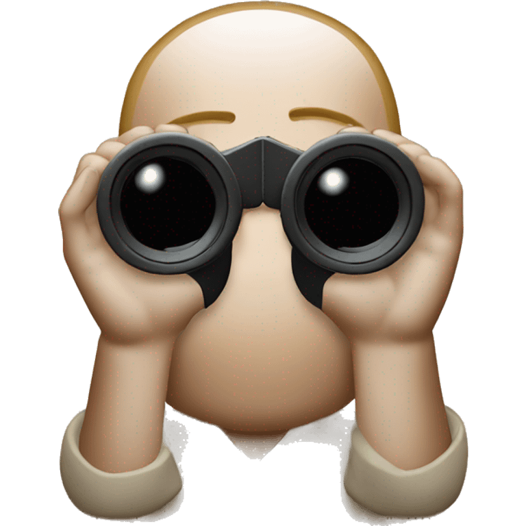 Emoji looking through binoculars  emoji