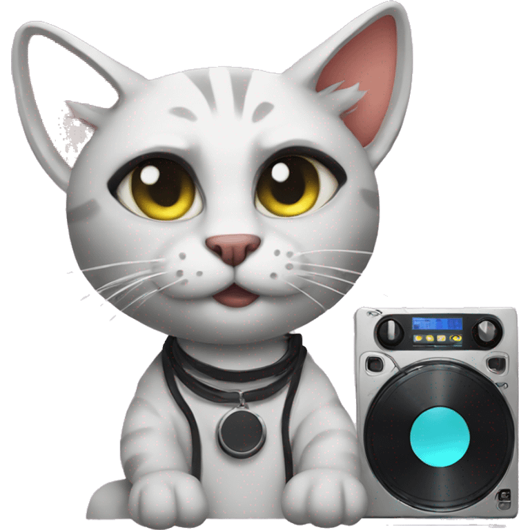 DJ cat  emoji