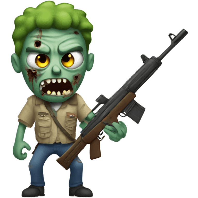 zombie holding a rifle emoji