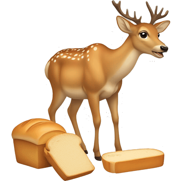 deer eating a bread emoji