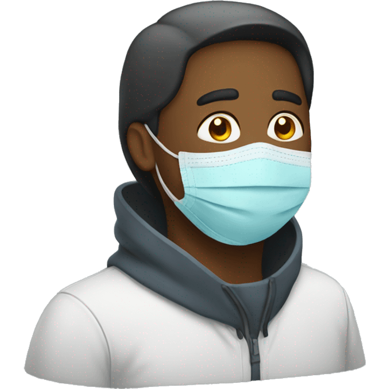 A sick man have mask  emoji