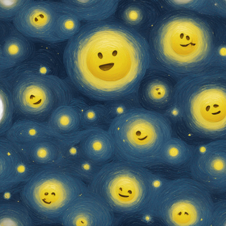 Van Gogh starry night emoji