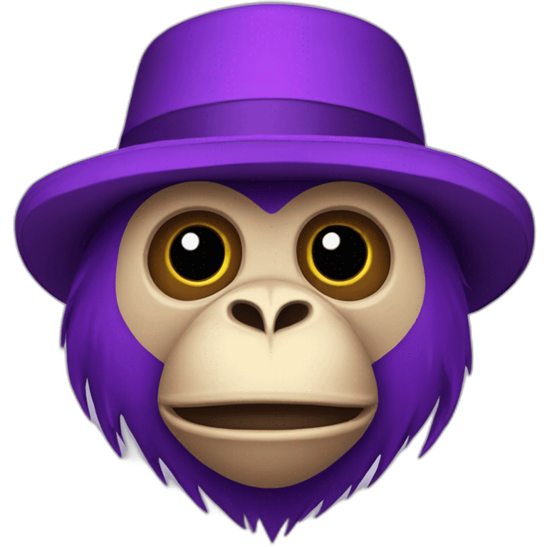 purple anonymous guy fawkes monkey head emoji