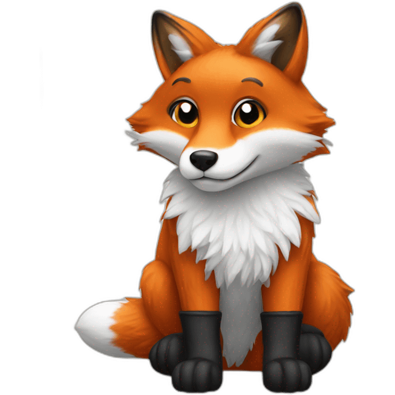 fox with socks emoji