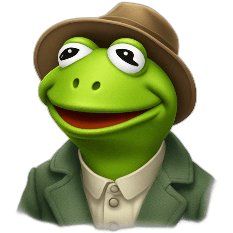 Kermit grenouille boit du thé emoji