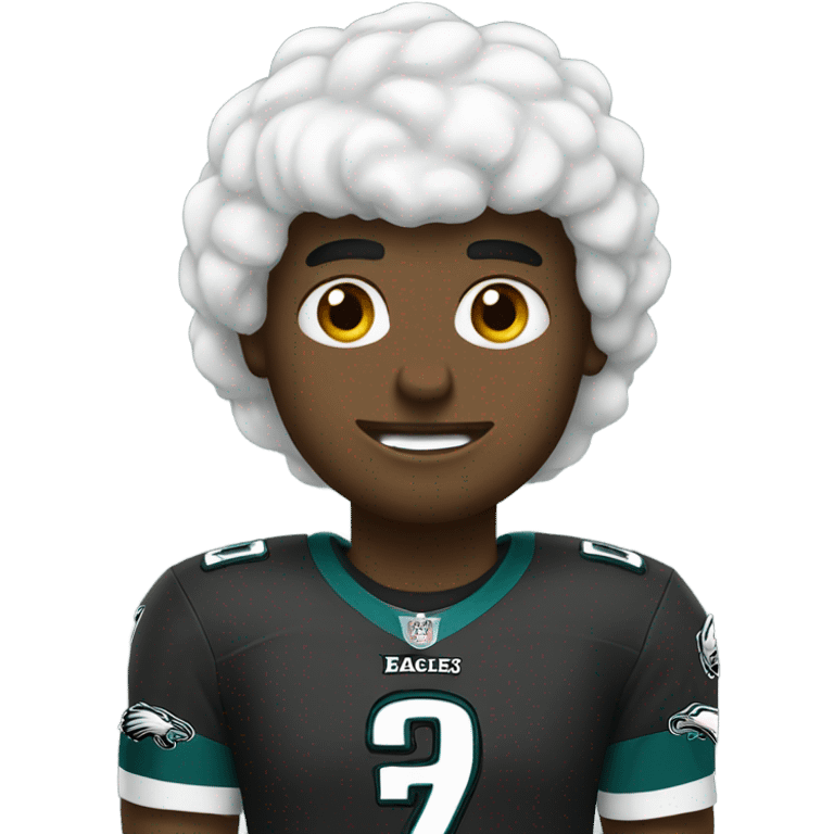 Guy with eagles jersey emoji