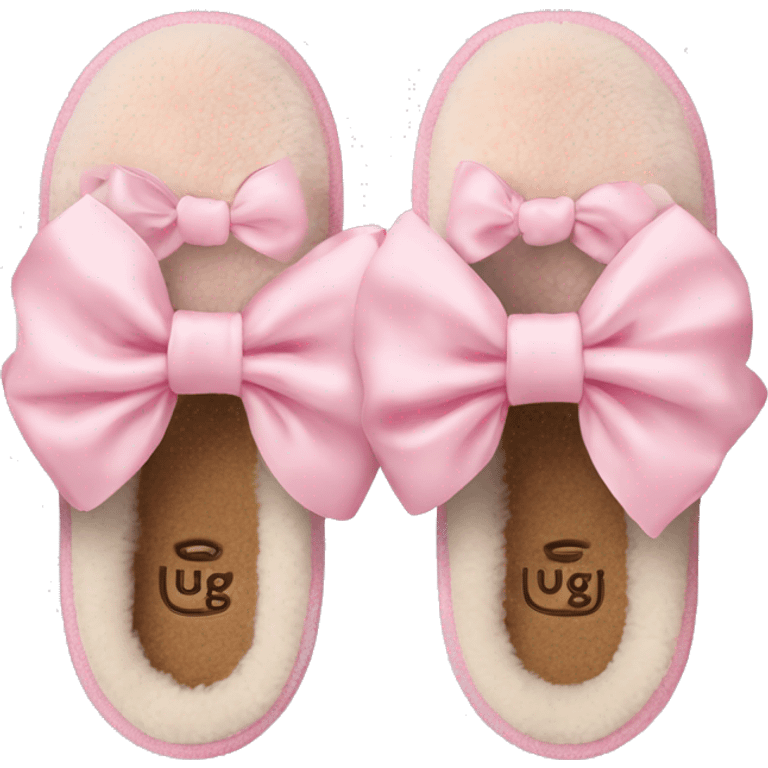 UGG slippers light pink bow emoji