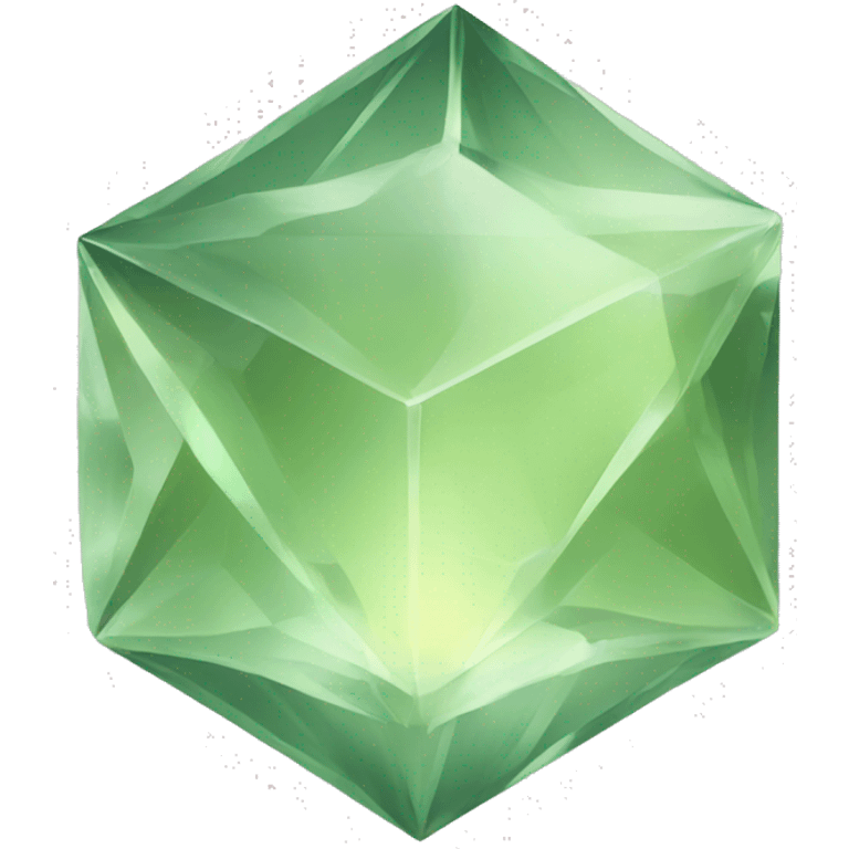 Pale yellow green transparent crystal emoji