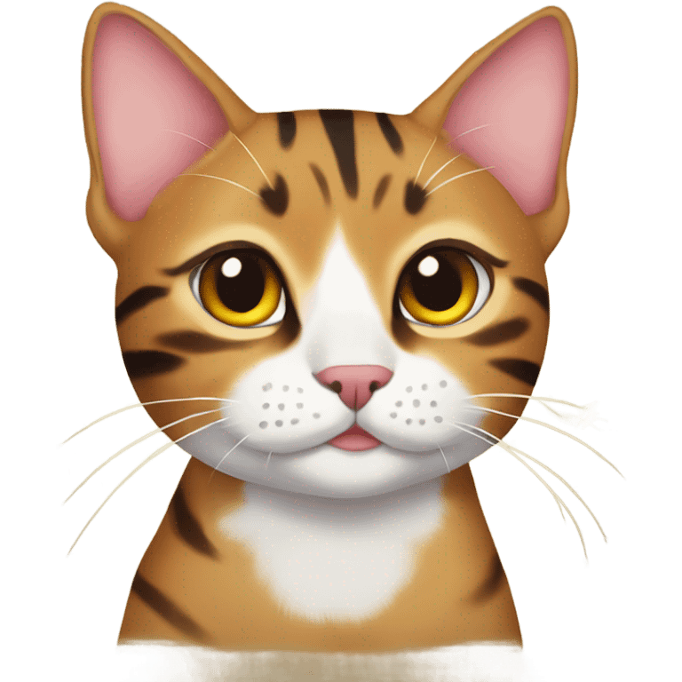 Bengal cat at New Year emoji